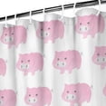 thumbnail image 4 of Abstract Pig Art Shower Curtain - Funny Cartoon Animal Print, Fade-Resistant Bathroom Curtain 72x84 Inch, Waterproof & Machine Washable with 12 Hooks, 4 of 5