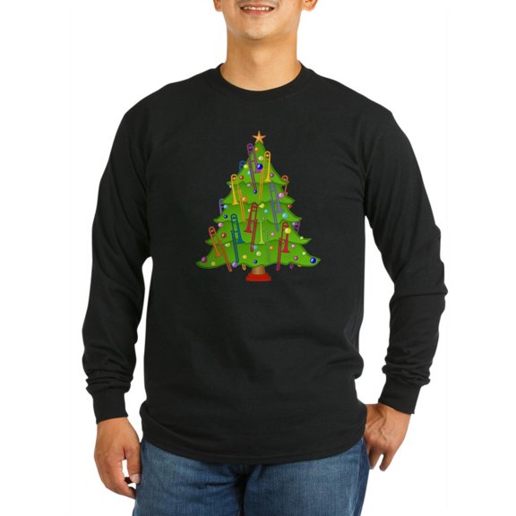 CafePress - Trombone Christmas - Long Sleeve Dark T-Shirt