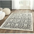 thumbnail image 2 of SAFAVIEH Cambridge Leslie Geometric Wool Area Rug, Black/Ivory, 3' x 3' Square, 2 of 6