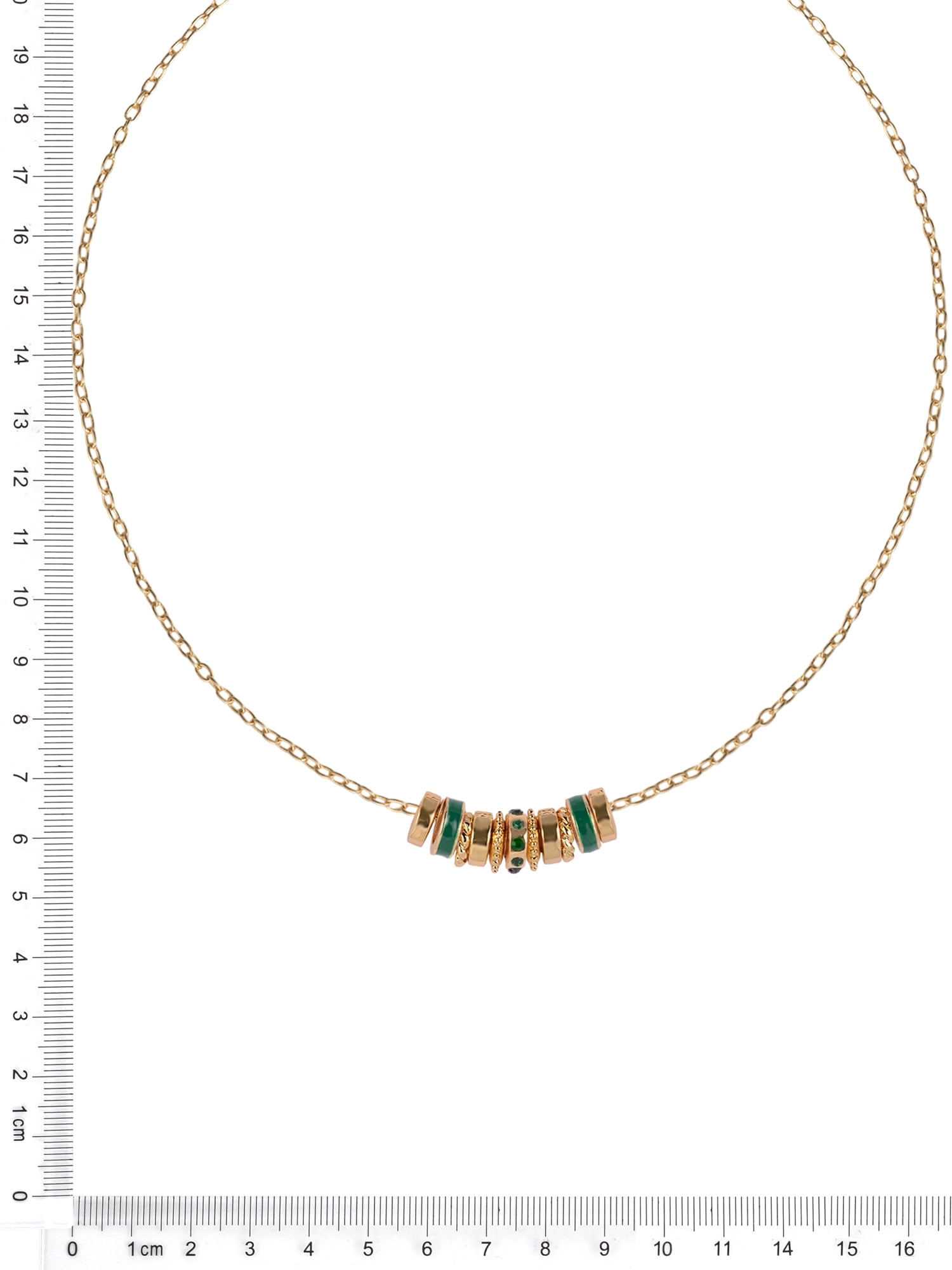 Time and Tru Goldtone Chain with Emerald Birthstone "May" Necklace