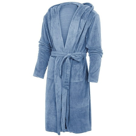 

Bathrobe for Women Long Plush Bathrobe Women Winter Lengthened Plush Shawl Bathrobe Long Sleeve Robe Hooded Coat
