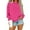 DF06_Hot Pink, variant on Resicozy Oversized Sweatshirt for Women Crewneck Solid Color Pullover Soft Trendy Sweatshirt Plus Size Black L