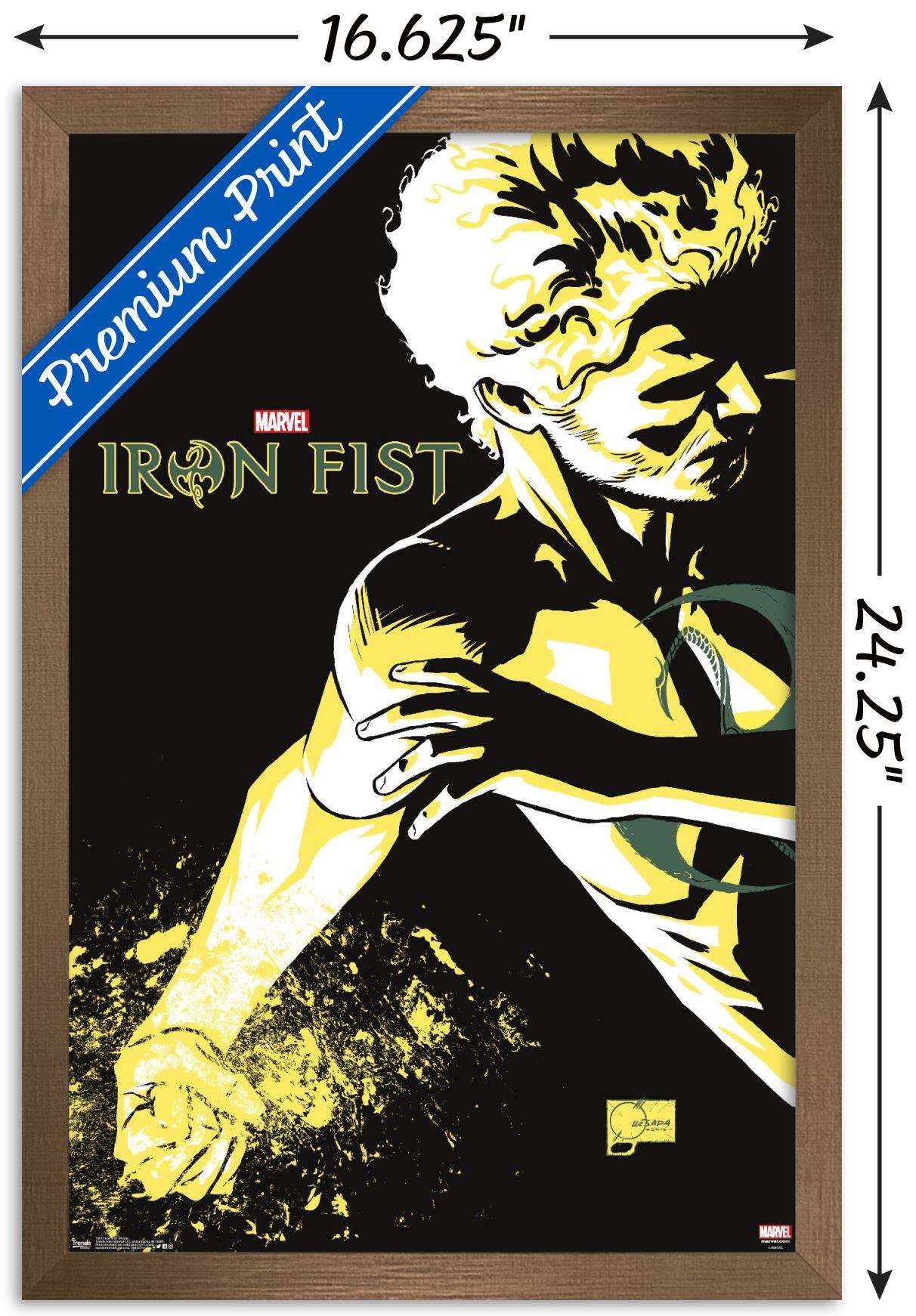 Marvel Comics TV - Iron Fist - Promo Wall Poster, 14.725" x 22.375", Framed