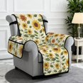 thumbnail image 2 of TSOVTHRID Sunflower Embroidery Print Recliner Slipcovers, Non Slip Lazy Boy Chair Covers, Reclining Sofa Cover Furniture Protector, Sofa Couch Cover with Side Storage Pocket Prevent Stain, 2 of 7