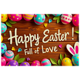 thumbnail image 5 of Wooden Texture Easter Themed Banner with Colorful Eggs Bunny Ears and Floral Elements Background Decoration for Easter Party Photo Booth Decorations Happy Easter Celebrations, 5 of 8