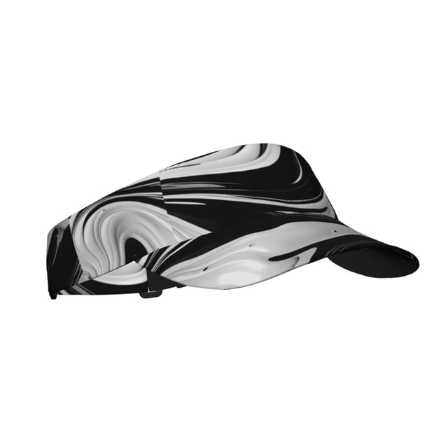 Balery Abstract Black White Swirls Gorra deportiva con visera ajustable para mujer y hombre (talla única)