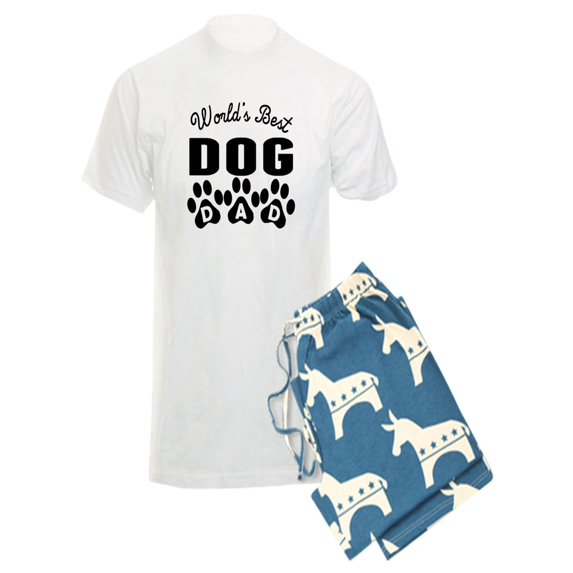 CafePress - Worlds Best Dog Dad Pajamas - Men's Light Pajamas