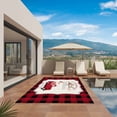 thumbnail image 2 of Valentine's Day Outdoor Rug 6x9 Ft, Non Slip Washable Area Rug, Floral Love Heart Romantic Roses Plaid Patio Rugs Carpet Runner, Large Floor Mat for Indoor/Outdoor Deck Porch Camping, 2 of 8