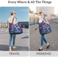 thumbnail image 5 of 22 Inch Oversized Travel Bag Lightweight Canvas Weekender Duffel with Multi Pockets, Colorful Pop Pattern, 5 of 5