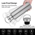 thumbnail image 5 of Neihepal 20oz Leakproof Stainless Steel Insulated Water Bottle with Handle, BPA Free, 1 Pack, Silver, 5 of 6