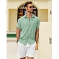 thumbnail image 4 of COOFANDY Mens Short Sleeve Dress Shirts Casual Summer Button Down Shirt with Pocket, 4 of 7