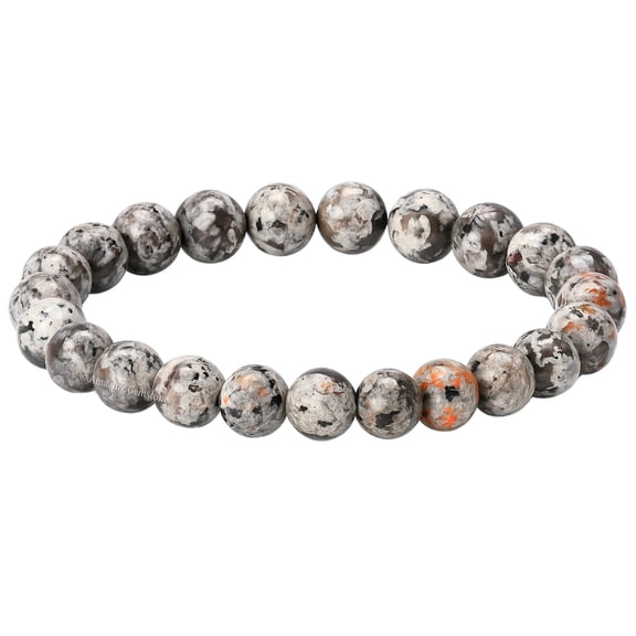 Yooperlite Stretchable Crystal Bracelet - 8mm Beaded Bracelet and Healing Stones