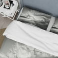 thumbnail image 4 of Designart "Wave Photo Monochrome Oceanic Beauty I" Nautical & Beach Bedding Covert Set - Coastal Beach Grey Coastal Bed Set With 1 Sham, 4 of 6
