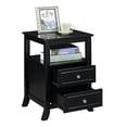 thumbnail image 4 of Convenience Concepts Table d'Appoint à Deux Tiroirs Melbourne, Fini Bois Noir, 4 of 5