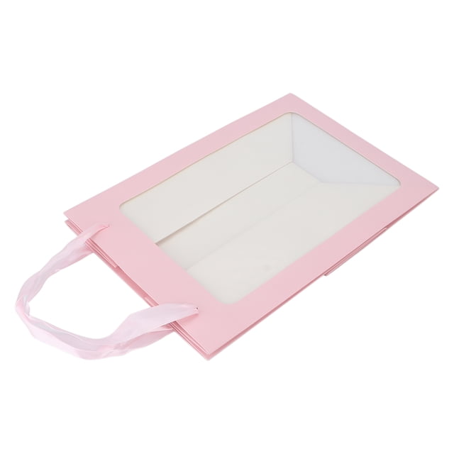 Bolsa De Regalo Con Forma Rectangular, Bolsa De Regalo Transparente Grande Con Ventana, Reutilizable, Ideal Para Navidad, Cumpleaños, Bodas