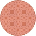 thumbnail image 1 of Ahgly Company Indoor Round Patterned Bright Orange Area Rugs, 3' Round, 1 of 6