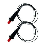 Piezo Igniter 2 Set, Gas Grill Igniter, Push Button Piezo Ignition Spark Lighter, Barbecue Igniter for Gas Fireplace, Camping Stove, Grill BBQ Oven, Patio Heater with 39 Wire
