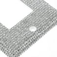thumbnail image 3 of OULII 1Pack Bling Light Switch Cover Plate Rhinestone Outlet Cover Silver Rectangular Easy Installation 11.5x7cm, 3 of 8