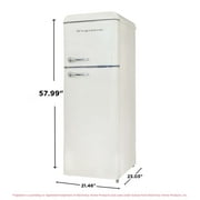 Frigidaire 7.5 Cu. ft. Retro Refrigerator, Apartment Size Top Mount Fridge with Chrome Handles, Cream EFR756