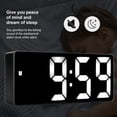 thumbnail image 4 of Reloj Despertador Con Espejo LED, Mesa Digital Electrónica USB, Suministros De Decoración Con Espejo Recargable, Exterior Negro Rectangular, 4 of 7
