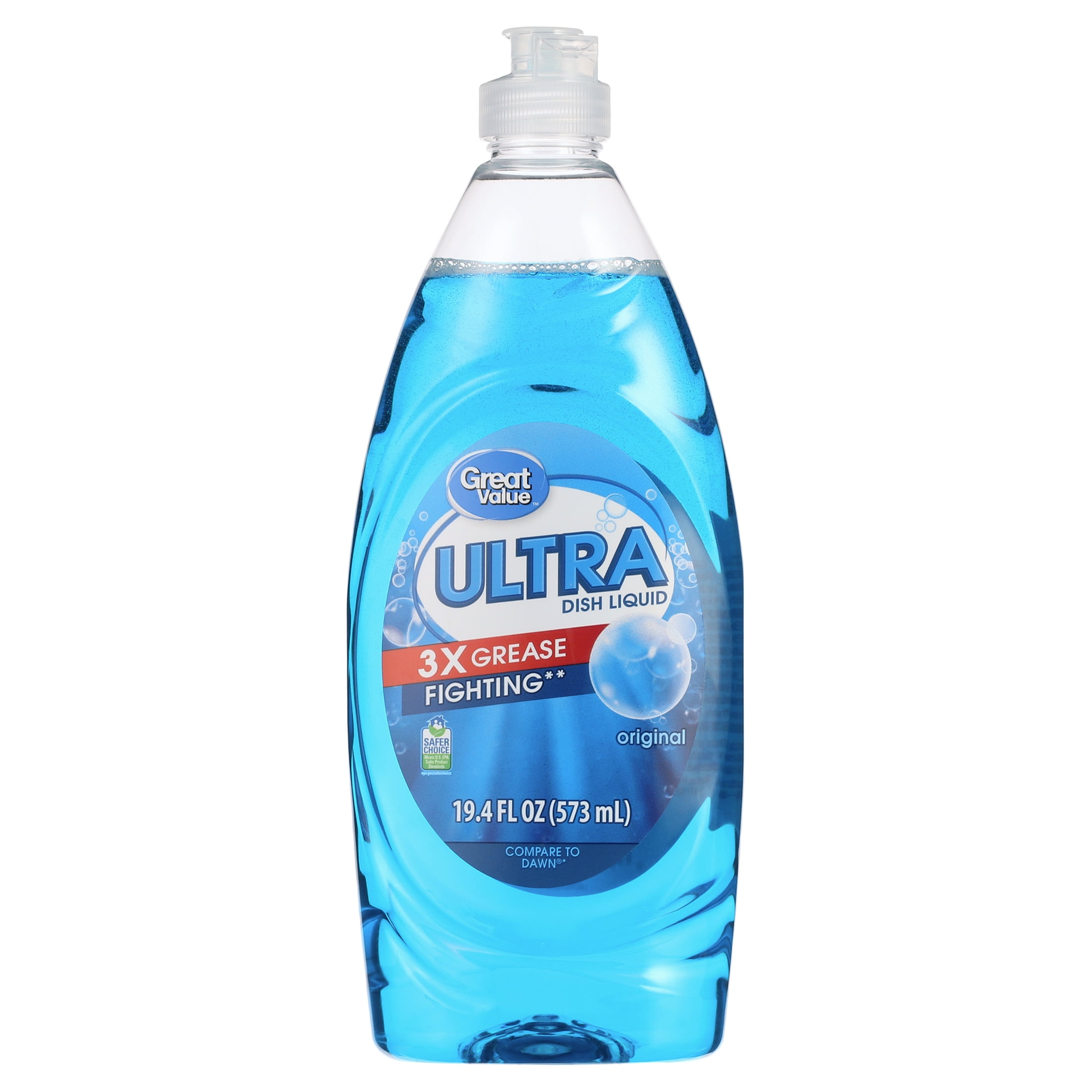 Great Value Ultra Dish Liquid, Original Scent, 19.4 Fluid Ounce