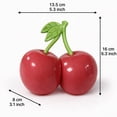 thumbnail image 6 of Yardvibe Cherries Squish-y, 5.3 Inch Jumbo Sweet Twin-Cherry StressReliefToy, Squeeze Fruit Fidget Sensory forKidsAdults, Easter Basket Stuffers, 6 of 8