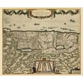 thumbnail image 2 of Visscher 14x12 White Modern Wood Framed Museum Art Print Titled - Holy Land Israel - Visscher 1659, 2 of 4