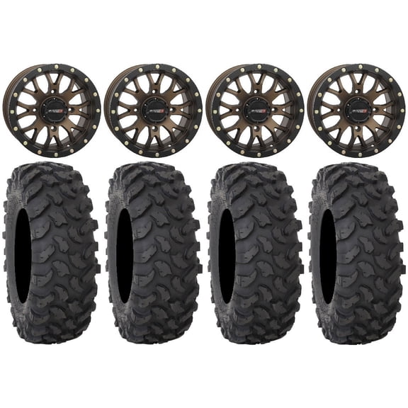 System 3 ST-3 Bronze 15" Wheels 37" XTR370 Tires Can-Am Maverick X3 / Honda Pioneer 1000 / Talon
