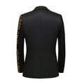 thumbnail image 3 of ZUKMRJPC Men's Sequin Dinner Suit Jacket Shiny Asymmetrical Design One Button Slim Fit Dress Suit Stylish Wedding Party Prom Sport Coat, 3 of 6