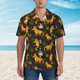 thumbnail image 2 of Balery Funny Fox by the Field Camisas hawaianas de manga corta para hombre, camisas playeras de corte holgado, camisas de vacaciones con botones,X-Large, 2 of 7