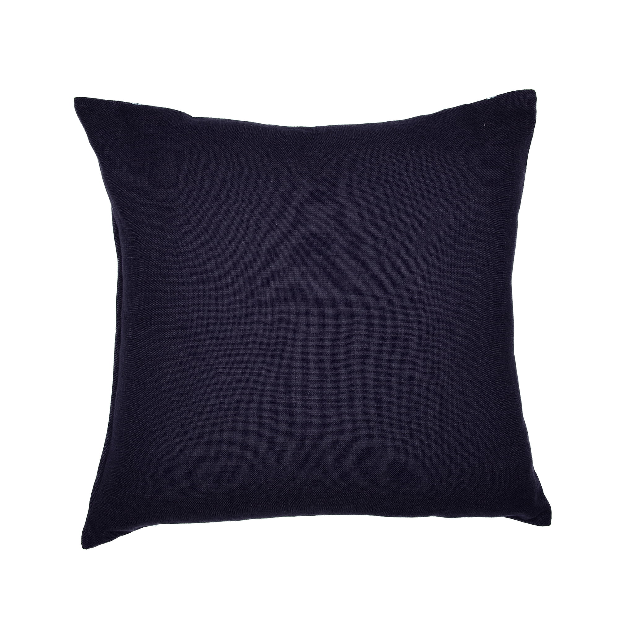 Ox Bay and Stacy Garcia 20" x 20" Denim Blue Embroidered Geometric Cotton Blend Adult Decorative Feather Filled Pillow