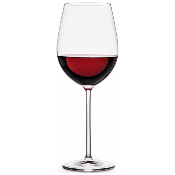 European-Made All-Purpose Wine Glasses | Set of 4 | Sheer Rim | 100% Lead-Free Crystal | 15.5 Fl. Oz. | Perfect for White Wine & Red Wine | Dishwasher-Safe