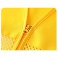 thumbnail image 3 of Unisex Mesh Breathable Fishing Vest Womens Multi Pockets Travel Hiking Waistcoat Jacket Adult Youth Mens Zipper Coat Yellow, 3XL, 3 of 7