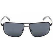 Harley Davidson Men's Matte Black Metal Rectangle Navigator Sunglasses - HD00025-02A-64