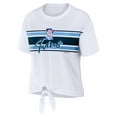 thumbnail image 2 of Women's WEAR by Erin Andrews White Minnesota Twins Front Tie T-Shirt, 2 of 3
