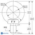 thumbnail image 2 of Maquinaria elevadora de acero inoxidable M12 (2 piezas), 2 of 6