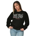 thumbnail image 5 of Meow Forever Cat Lover Sassy Stripes Women Crewneck Sweatshirt Brisco Brands L, 5 of 5