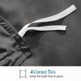 thumbnail image 5 of 900 Thread Count 100% Egyptian Cotton 5 Piece Duvet Set with Zipper Closure & Corner Oversized King 5 Pc Duvet Set Color Grey Solid, 5 of 7