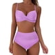 thumbnail image 4 of Traje de baño de mujer con escote en V profundo, cintura alta dividida, bikini sexy ajustado, 4 of 6