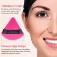 thumbnail image 2 of 2 PCS Powder Puff Triangle Makeup Puffs for Loose Setting Powder Face Body, Foundation Blender Velour Setting Powder Puff, Super Soft Eye Makeup Wedges Beauty Tools (Black Red), 2 of 5