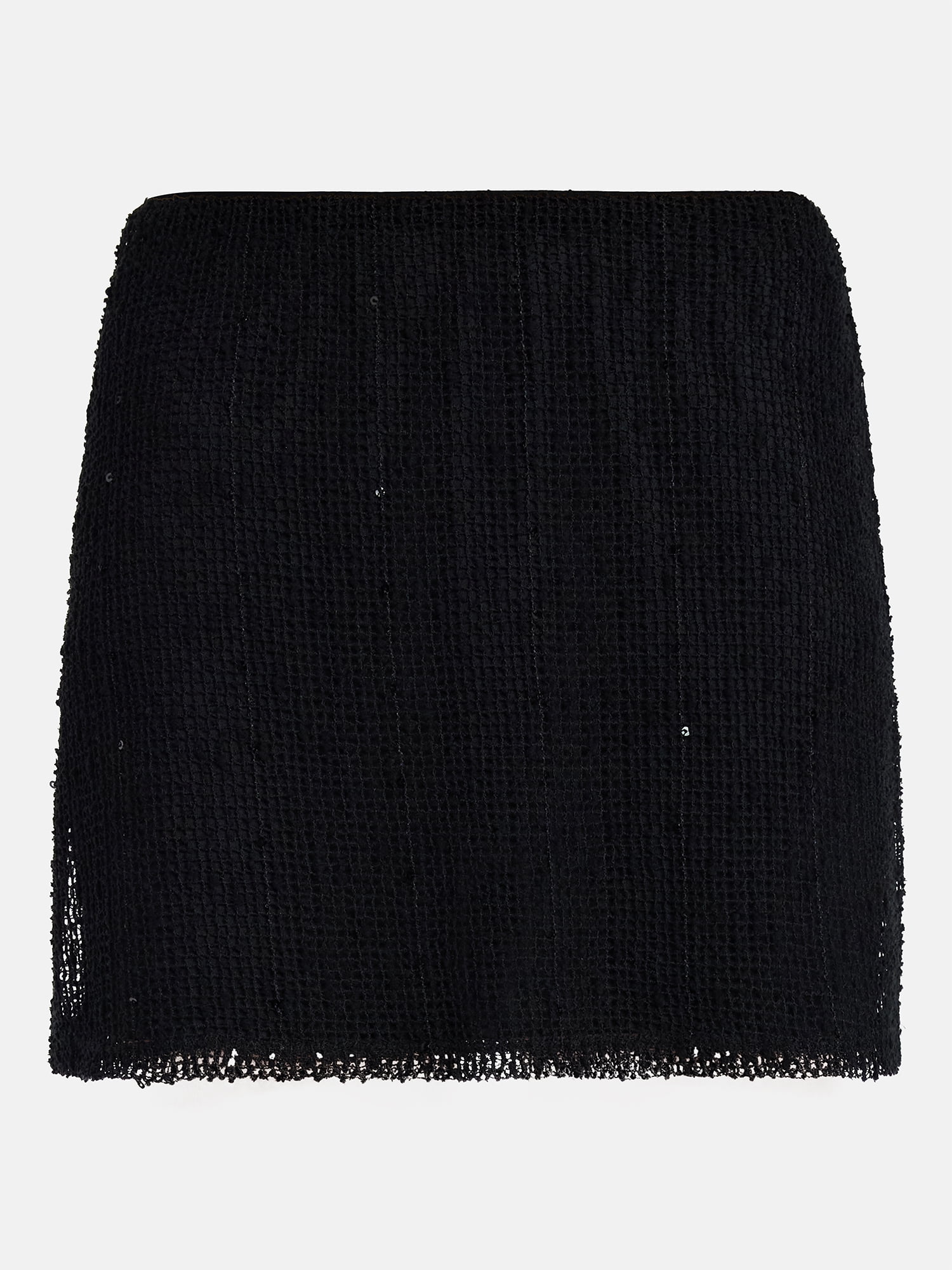 No Boundaries Sequin Crochet Mini Skirt Coverup, Women's XXS-XXL