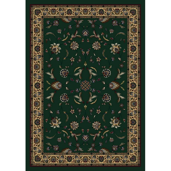 Milliken Signature Area Rug ISFAHAN EMERALD Isfahan Emerald Bordered Bulbs 5' 4" x 7' 8" Oval