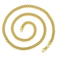 thumbnail image 3 of Crucible Jewelry Men's Gold Plated Stainless Steel Rounded Curb Chain Necklace (7mm) - 26", 3 of 5