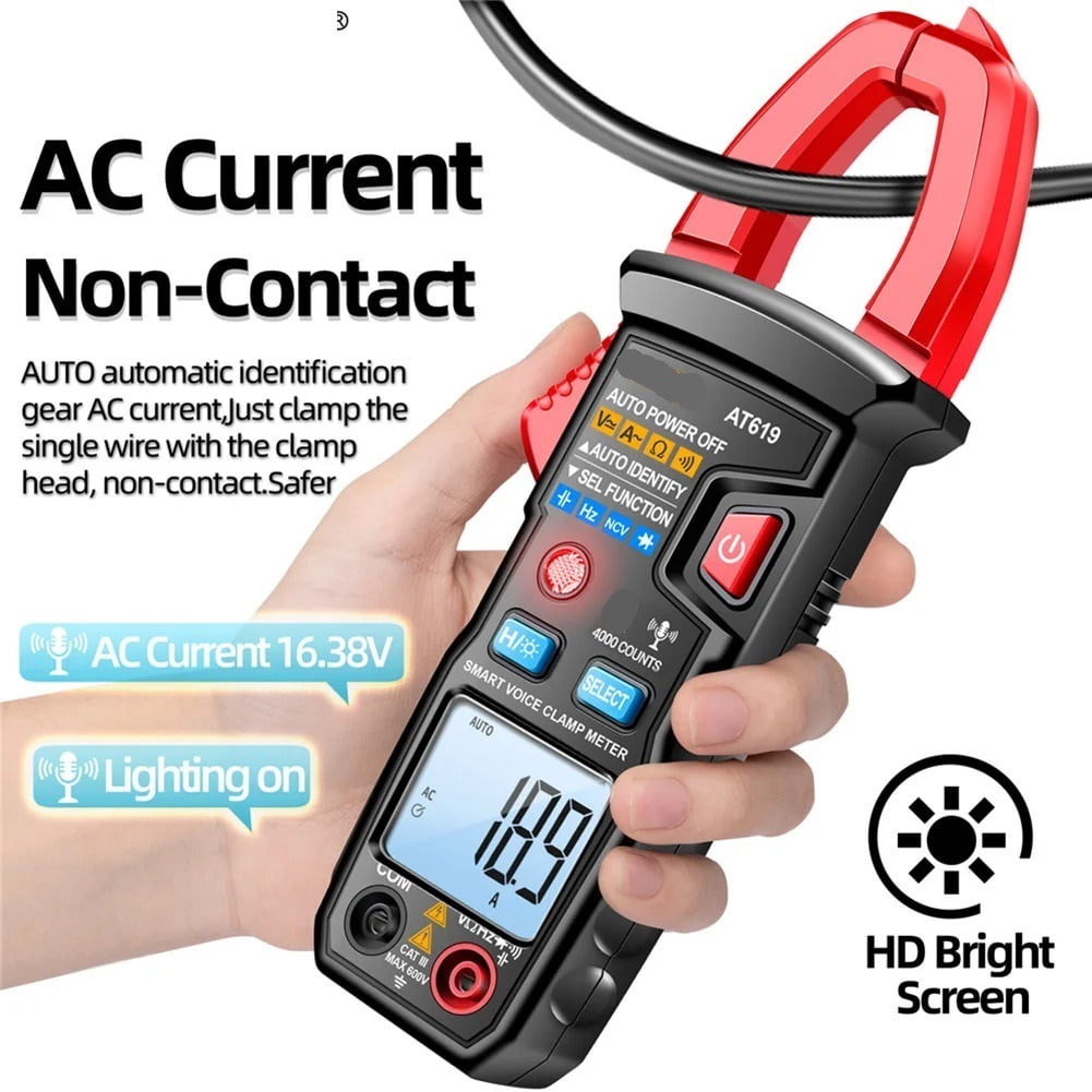 Clamp Meter Voice Broadcast Digital Multimeter Current Voltage Tester Electrical Clamp Meter Tools