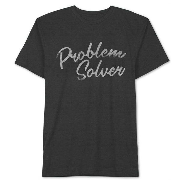 Jem - Camiseta gráfica para hombre con diseño de solucionador de problemas, gris, grande Jem Camiseta gráfica