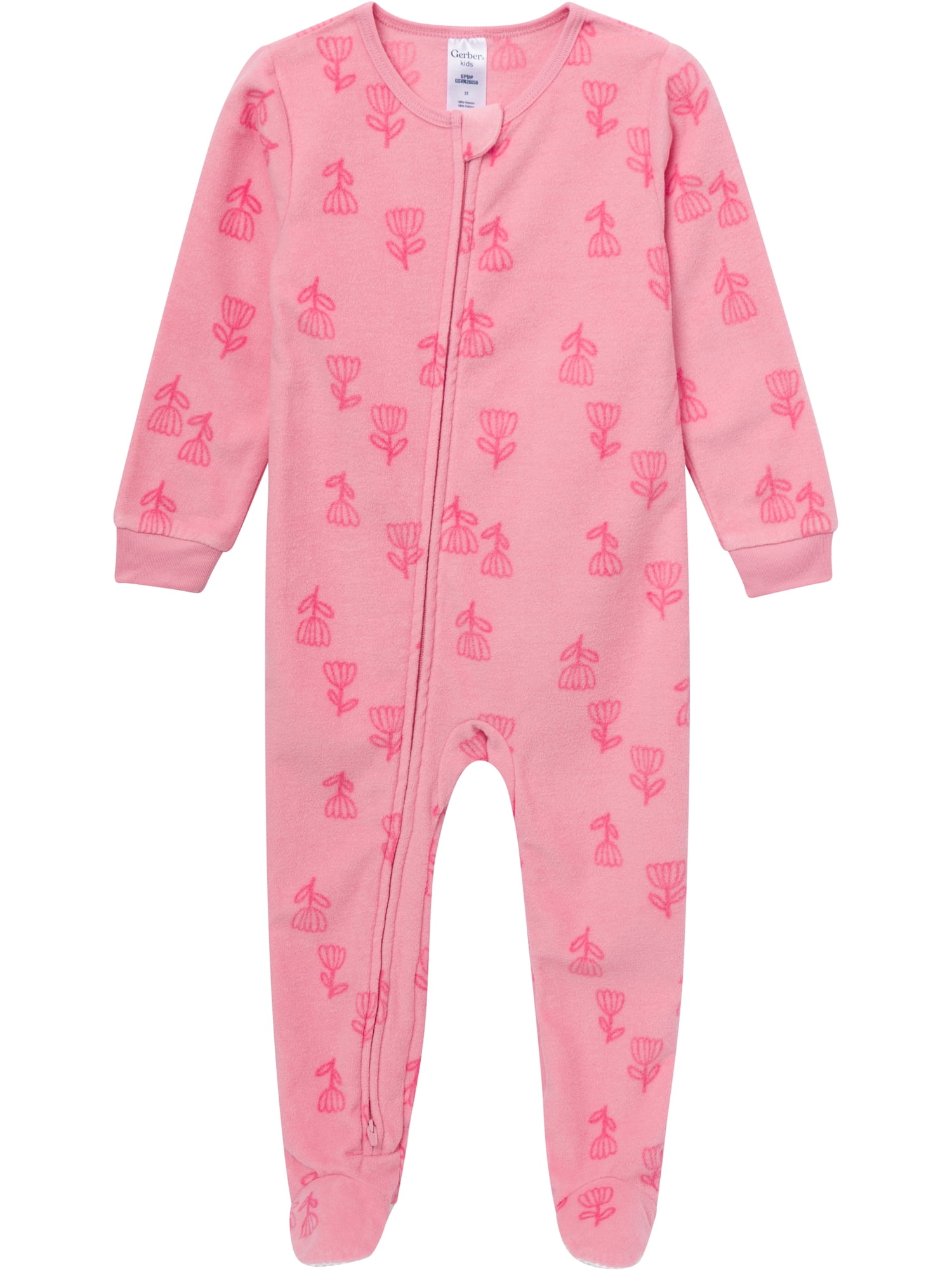 Gerber Baby and Toddler Neutral Microfleece 2-Way Zipper Blanket Sleeper Pajamas, 3-Pack, Sizes 0/3 Months - 5T