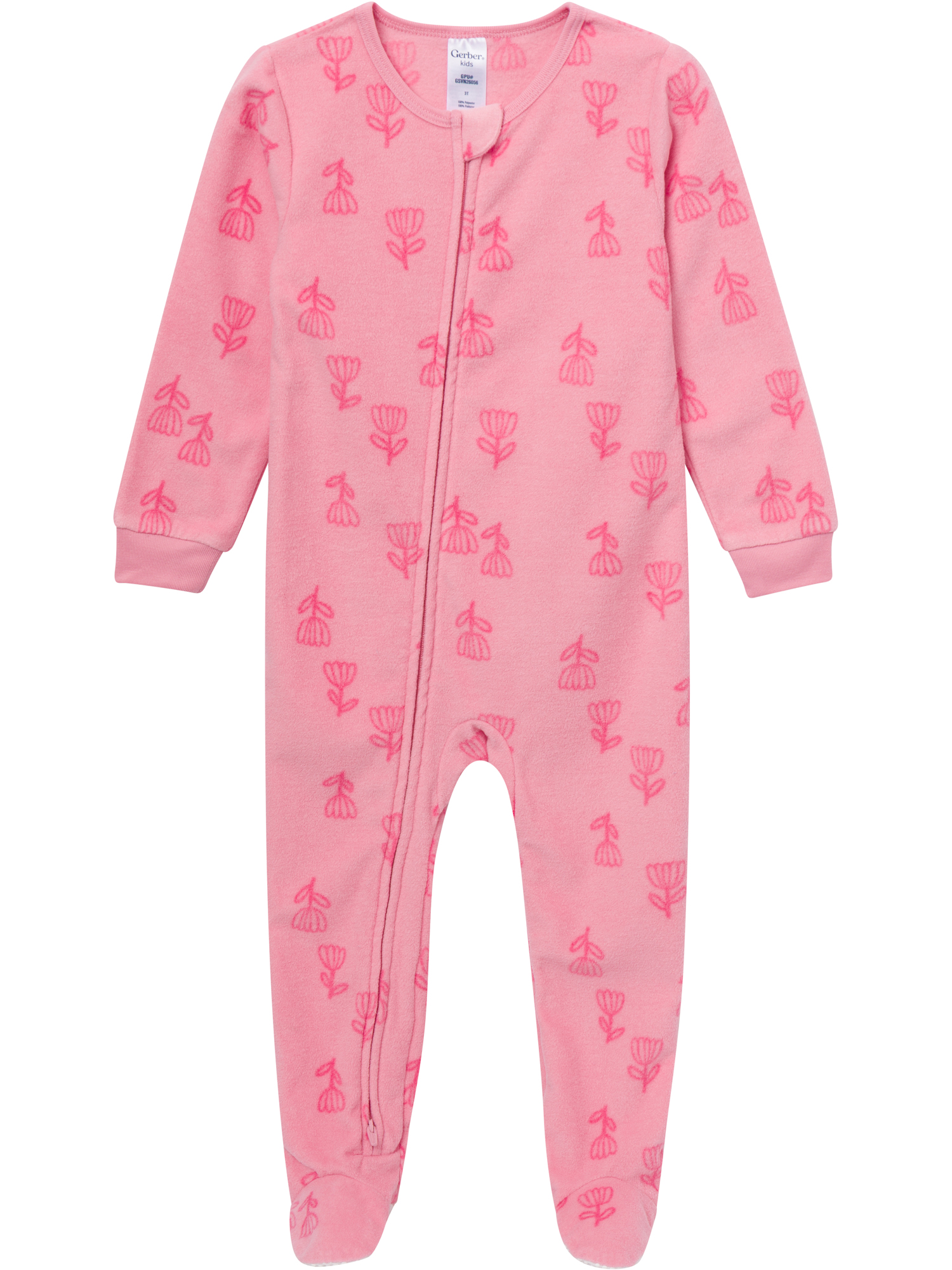 Gerber Microfleece 2-Way Zipper Footed Pajamas, 3-Pack photo 4