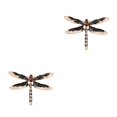 thumbnail image 1 of Jumpingount Broche elegante de diamantes de imitación brillantes para mujer, broches elegantes de pin de solapa exquisitos y hermosos, negro negro 2Conjunto, 1 of 6