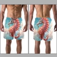 thumbnail image 3 of luoweisi Men's Beach Shorts Quick Dry Swim Trunks with Mesh Lining Seahorse L, 3 of 5