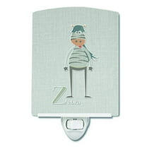 Caroline's Treasures BB5751CNL Alphabet Z for Zebra Ceramic Night Light, 6x4x3", multicolor